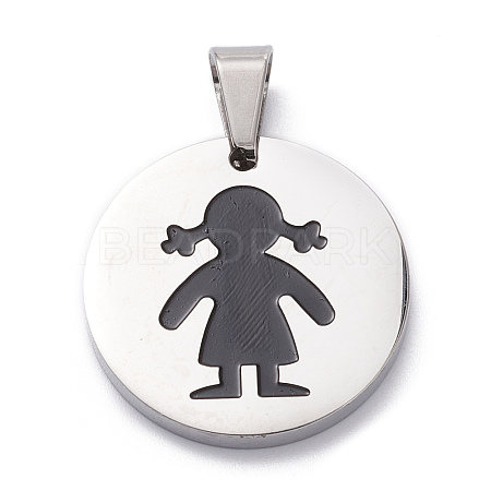 304 Stainless Steel Pendants STAS-Z027-01A-P-1