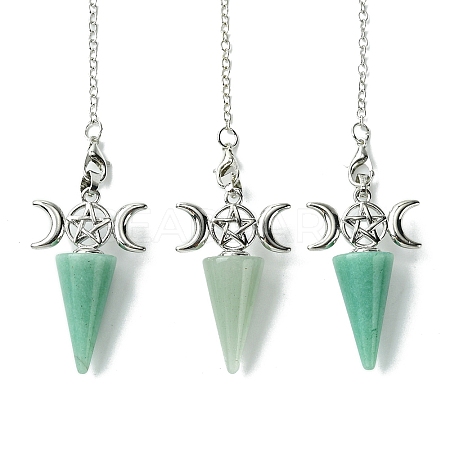 Natural Green Aventurine Cone Dowsing Pendulum Big Pendants G-C114-01P-19-1