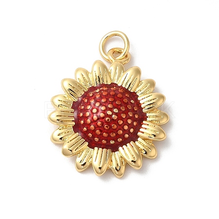 Rack Plating Brass Enamel Pendants KK-Z056-46G-03-1