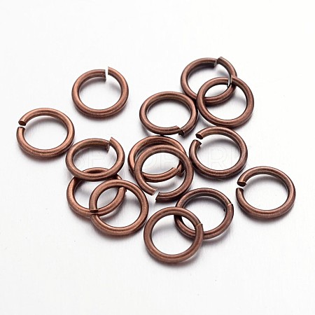 Red Copper Color Brass Open Jump Rings X-JRC7MM-R-1