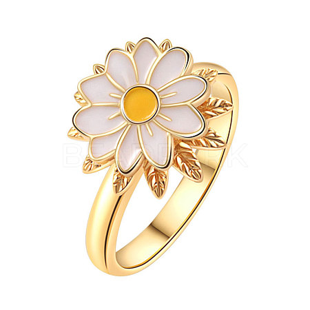 Daisy Rotatable Finger Ring for Women PW-WGB93E2-01-1