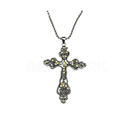 Cross Zinc Alloy Pendant Necklace NF8765-12-1