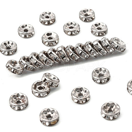 Iron Grade A Crystal Rhinestone Spacer Beads RB-A010-8MM-N-1