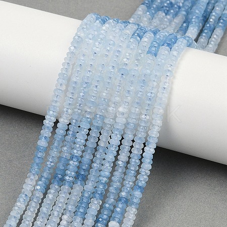 Natural Aquamarine Beads Strands G-P553-F10-02-1