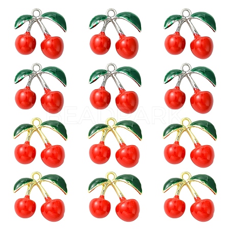 10Pcs 2 Colors Rack Plating Alloy Enamel Pendants FIND-YW0007-10-1