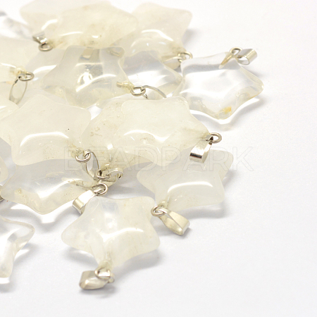 Star Natural Crystal Pendants G-Q367-07-1