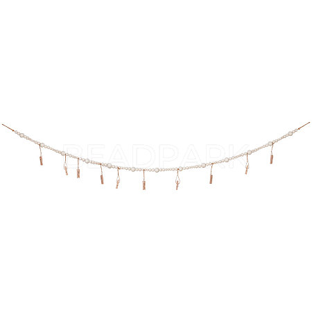 Wood Beaded Garlands AJEW-WH0042-96-1