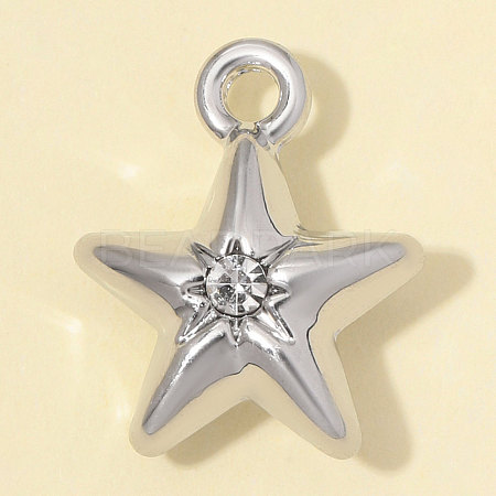 Zinc Alloy with Crystal Rhinestone Charms RB-OY001-94P-1