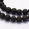 Electroplate Natural Druzy Agate Beads Strands G-G708-6mm-09-3