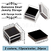Olycraft 24Pcs 2 Colors Square Transparent Plastic Loose Diamond Box CON-OC0001-53-2