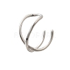 925 Sterling Silver Cuff Earrings for Women EJEW-F360-01B-P-2