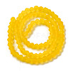 Imitate Austrian Crystal Frosted Glass Beads Strands GLAA-F029-TM4mm-B22-2