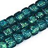 Handmade Foil Glass Beads Strands FOIL-Q002-04D-1