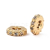 Brass Micro Pave Clear Cubic Zirconia Beads ZIRC-P091-04B-G-RS-2