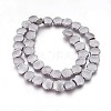 Electroplated Non-magnetic Synthetic Hematite Beads Strands G-P392-T-2