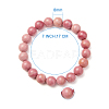 SUNNYCLUE Natural Rhodochrosite Round Beads Stretch Bracelets BJEW-PH0001-8mm-13-3