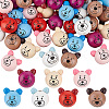   56Pcs 7 Styles Natural Wooden European Beads WOOD-PH0002-74-1