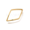 Brass Open Back Bezel Link Rings KK-B152-08D-G-2