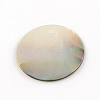 Flat Round Black Lip Shell Pendants X-SHEL-R009-32-2