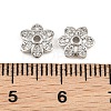 Brass Micro Pave Clear Cubic Zirconia Bead Caps CU-CBA6A75-30P-3