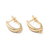 Rack Plating Brass Hoop Earring Findings with Latch Back Closure KK-D083-05G-1