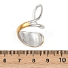 Adjustable 304 Stainless Steel Cuff Rings for Women LS-RJEW-B135-01GP-04-3