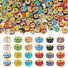 132Pcs 12 Colors Alloy Rhinestone Clay Pave Large Hole Beads ALRI-TA0001-28-1