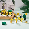 Kissitty 120Pcs 9 Styles Painted Natural Wood Beads WOOD-KS0001-18-6