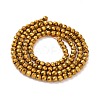 Electroplate Glass Beads Strands GLAA-H021-01B-FP04-5