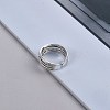 Adjustable Brass Cuff Finger Rings for Men RJEW-BB70605-1