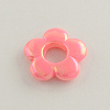 AB Color Plated Opaque Acrylic Bead Frames SACR-Q106-14-2