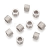 Brass Cubic Zirconia European Beads ZIRC-F001-124P-2
