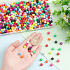 ARRICRAFT 500Pcs 10 Colors Plastic Rubberized Style Beads KY-AR0001-13-3