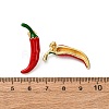 Brass Enamel Stud Earrings EJEW-F390-01G-5