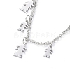 (Jewelry Parties Factory Sale)304 Stainless Steel Pendant Bib Necklaces NJEW-G334-02P-2