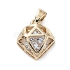 Brass with K9 Glass Pendants X-KK-Z031-10KCG-1
