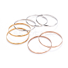 Fashion 201 Stainless Steel Bangle Sets BJEW-L664-024D-M-1-3