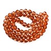 Baking Paint Transparent Glass Beads Strands LS-DGLA-A035-T8mm-A04-3