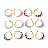 Ion Plating(IP) Enamel Croissant Hoop Earrings EJEW-Q704-07G-1