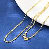 925 Sterling Silver Oval Twisted Chain Necklaces NJEW-H056-01C-G-3