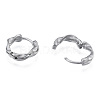 316 Surgical Stainless Steel Twist Hoop Earrings for Men Women EJEW-N052-09-3
