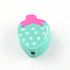 Handmade Strawberry Polymer Clay Beads CLAY-R060-48A-1