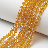 Electroplate Transparent Glass Beads Strands EGLA-A034-T4mm-H17-1