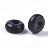 Synthetic Blue Goldstone European Beads G-Q503-02-2