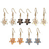 Lampwork Starfish Dangle Earrings EJEW-JE05443-1