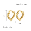 Heart 304 Stainless Steel Hoop Earrings for Women EF5965-1-4