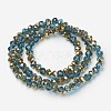 Electroplate Transparent Glass Beads Strands EGLA-A034-T3mm-O03-2