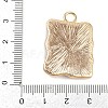 Brass Enamel & Natural Pearl Rectangle with Flower Pendants KK-K351-51G-04-3