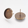 Brass Ear Studs Settings IFIN-Q005-AB-NR-2