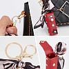 PU Leather Lipstick Storage Bag Pendant Keychain KEYC-WH0036-23B-3